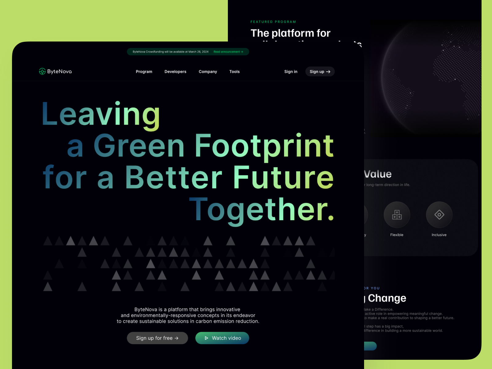 Bytnova Carbon Footprint Web Design