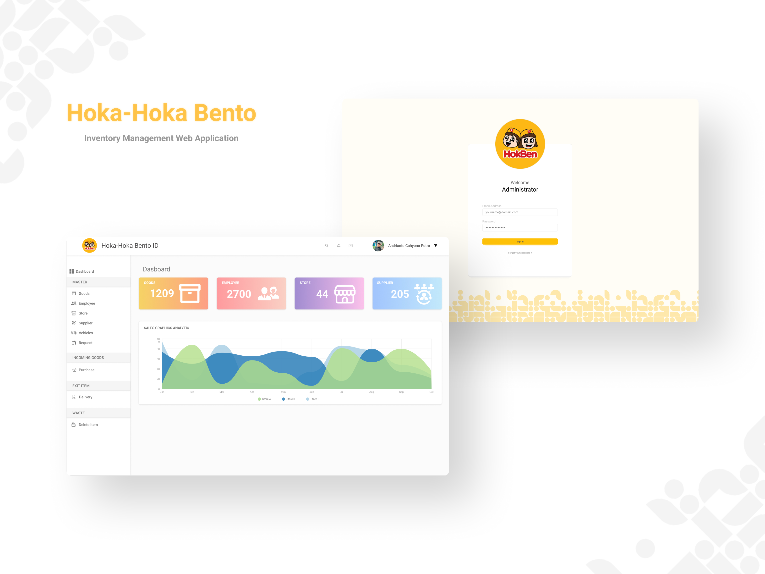Hoka Hoka Bento Web Admin UI - Inventory Management